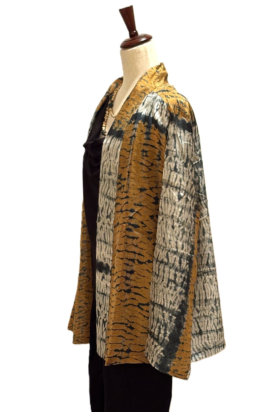 The Accessory, Shibori Hand Printed Silk Jacket.  Very Special.
