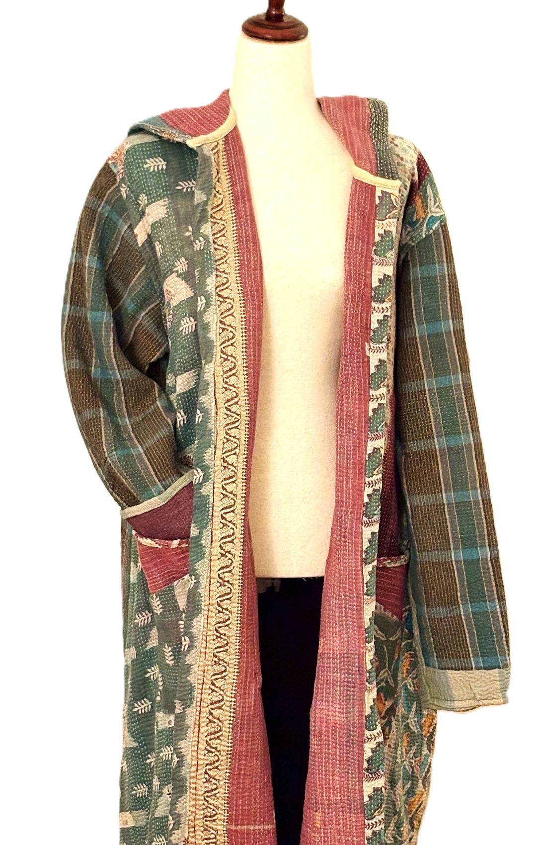 Kantha Bae's NEW Koverlet Rising Sun Coat. It's A Beauty (Plaid Green)