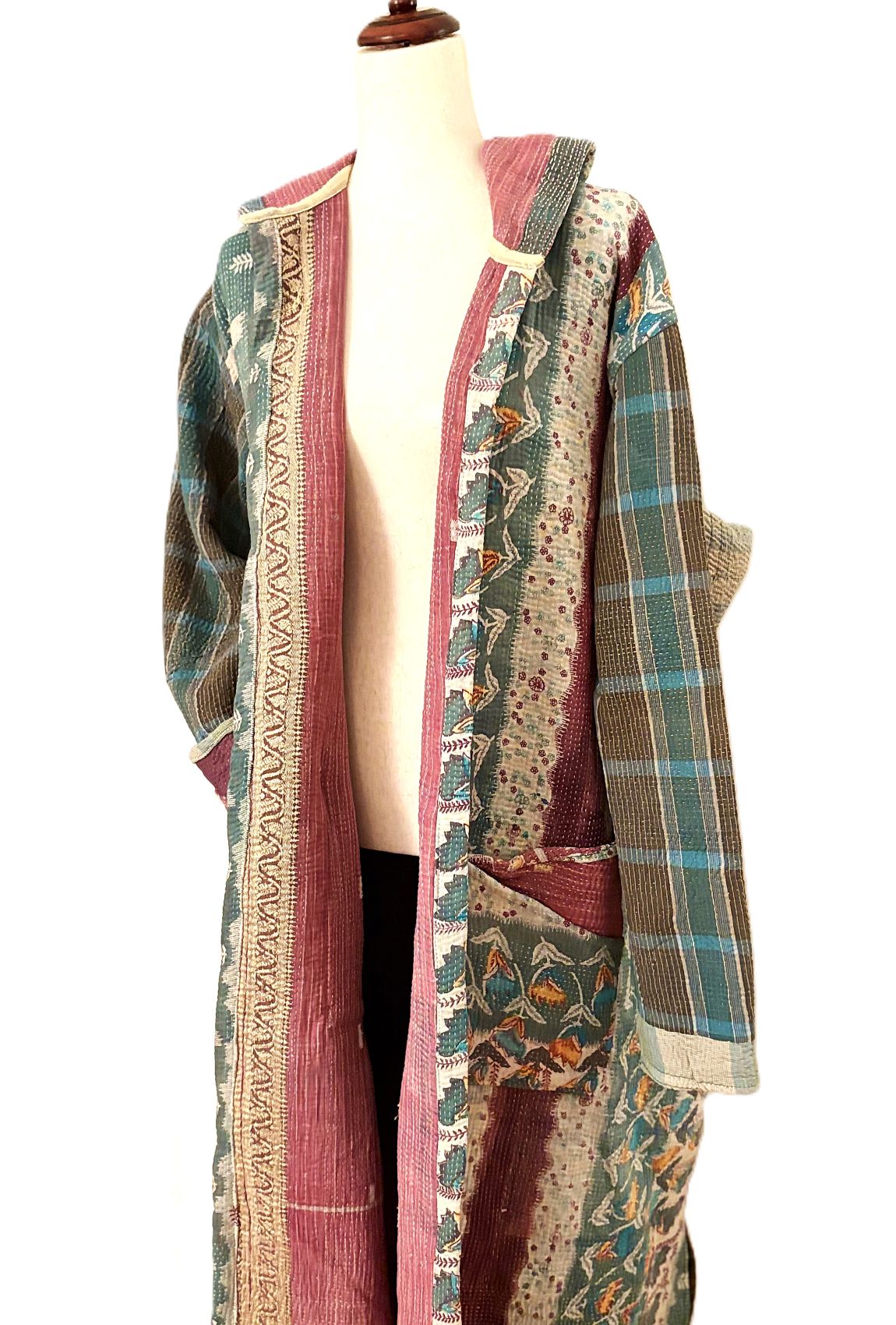 Kantha Bae's NEW Koverlet Rising Sun Coat. It's A Beauty (Plaid Green)