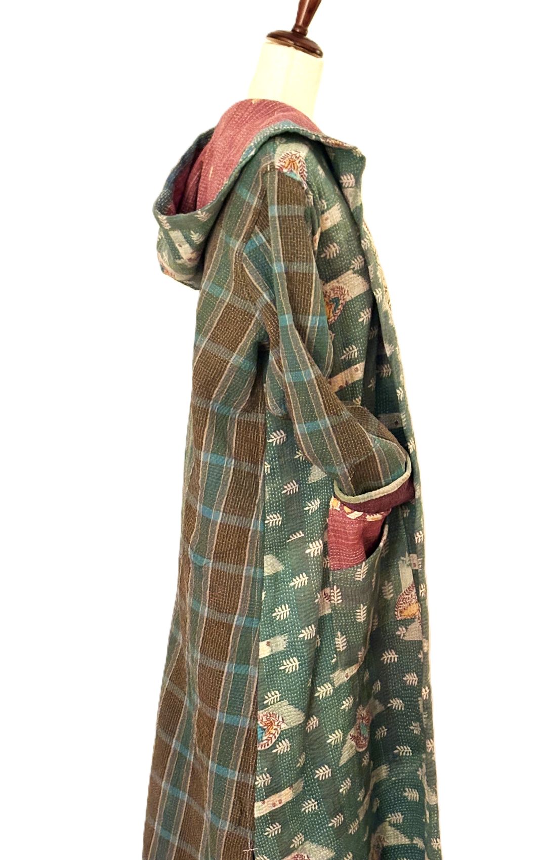 Kantha Bae's NEW Koverlet Rising Sun Coat. It's A Beauty (Plaid Green)