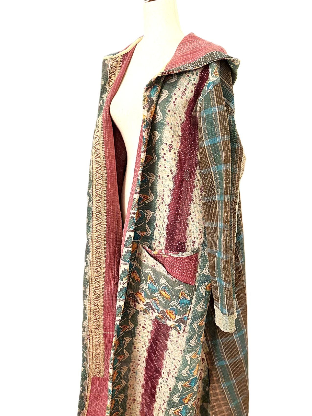 Kantha Bae's NEW Koverlet Rising Sun Coat. It's A Beauty (Plaid Green)