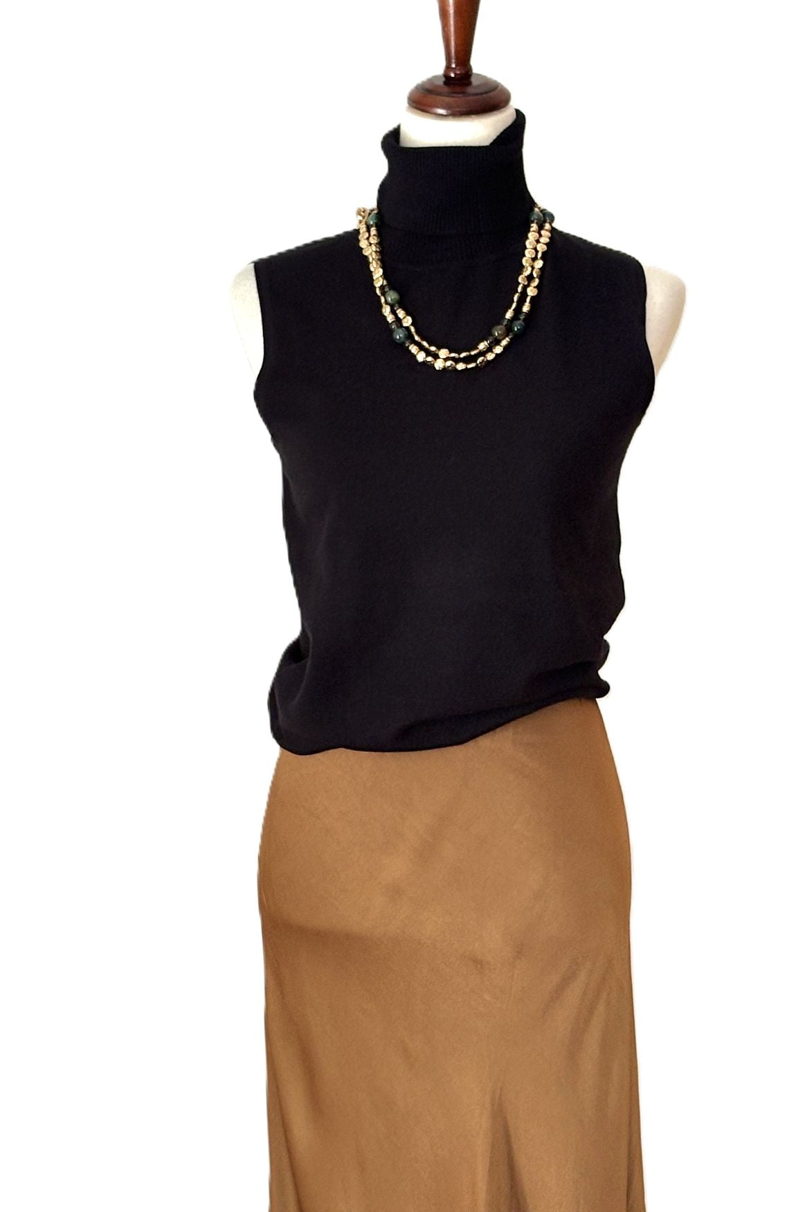 Skirt, Italian Viscose Satin Bias-Cut Midi Skirt. (4 Colors)