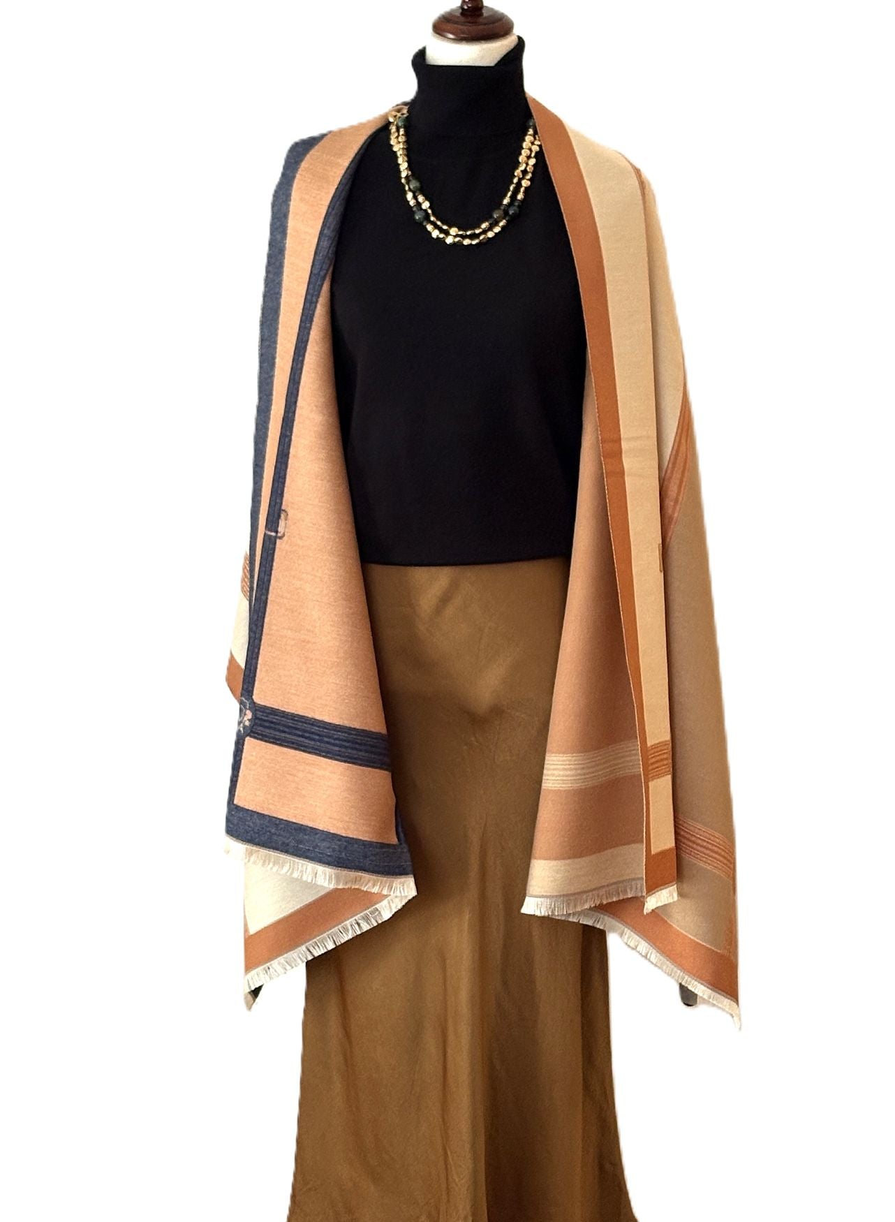 Skirt, Italian Viscose Satin Bias-Cut Midi Skirt. (4 Colors)