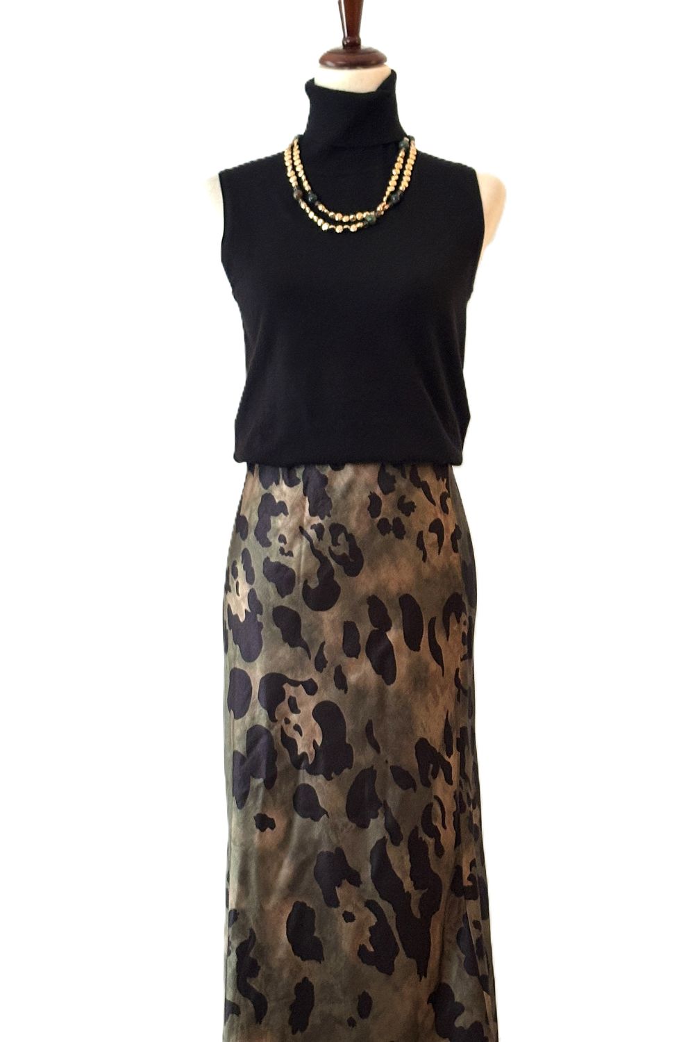 Skirt, Italian Viscose Satin Bias-Cut Midi Skirt. (4 Colors)