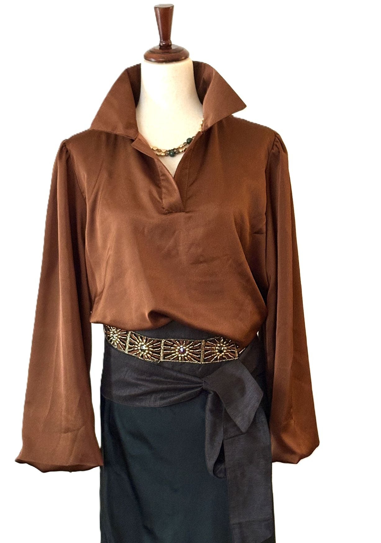 Skirt, Italian Viscose Satin Bias-Cut Midi Skirt. (4 Colors)