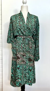 Top of the Line Silk Kimono Duster (Emerald)