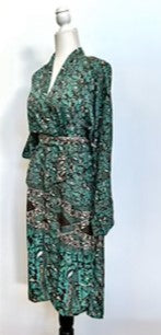 Top of the Line Silk Kimono Duster (Emerald)