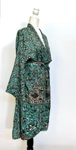 Top of the Line Silk Kimono Duster (Emerald)