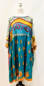 Artisan Kantha Quilt Float Dress. Comfortable and Very Chic (St. Tropez)