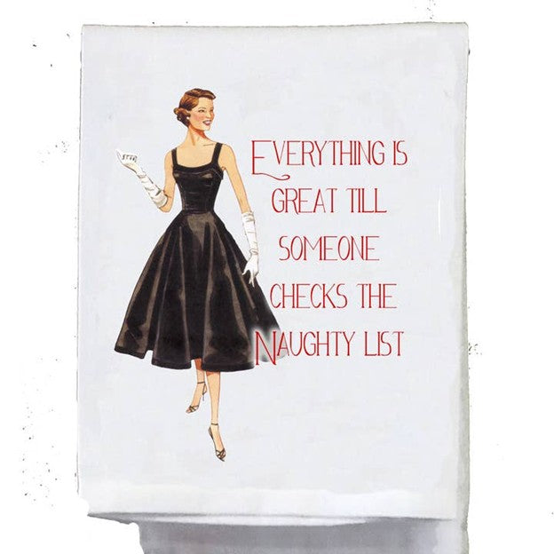 Sassy Girl, Christmas Edition Decorative Dish Towels (4 towels)