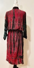 Luxury Mixed Print Silk Kimono Duster is Sophisticated (Tie Dye Red)