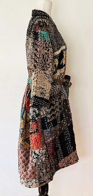 Short Designer Patchwork Kimono Duster. Artisan.