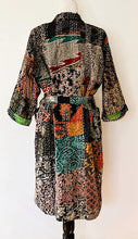 Short Designer Patchwork Kimono Duster. Artisan.