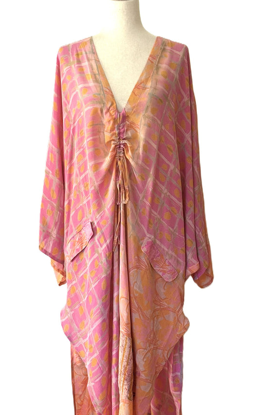 Kantha Bae Crepe Sari Moondance Muu  (Citrus Tones)