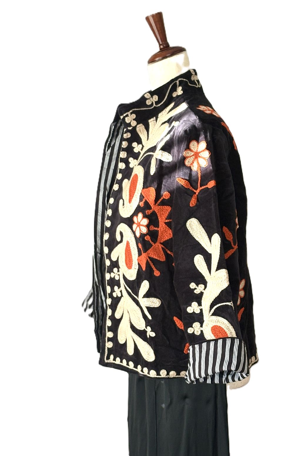 Jacket, Wearable Art Suzani Work Jacket, A Blend Of Traditional Art And Contemporary Fashion. (Copy)