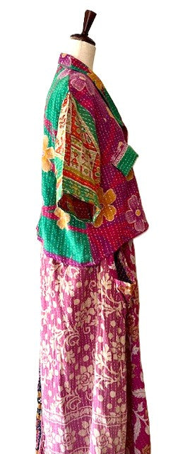 Kantha Bae Clarity Crop Tops Are The "Camp" Shirts Of The Season.(Purple Green)