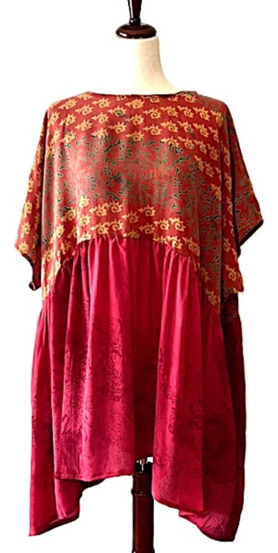 Kantha Bae Silk Daydreamer Mini Dress (Chatreuse)