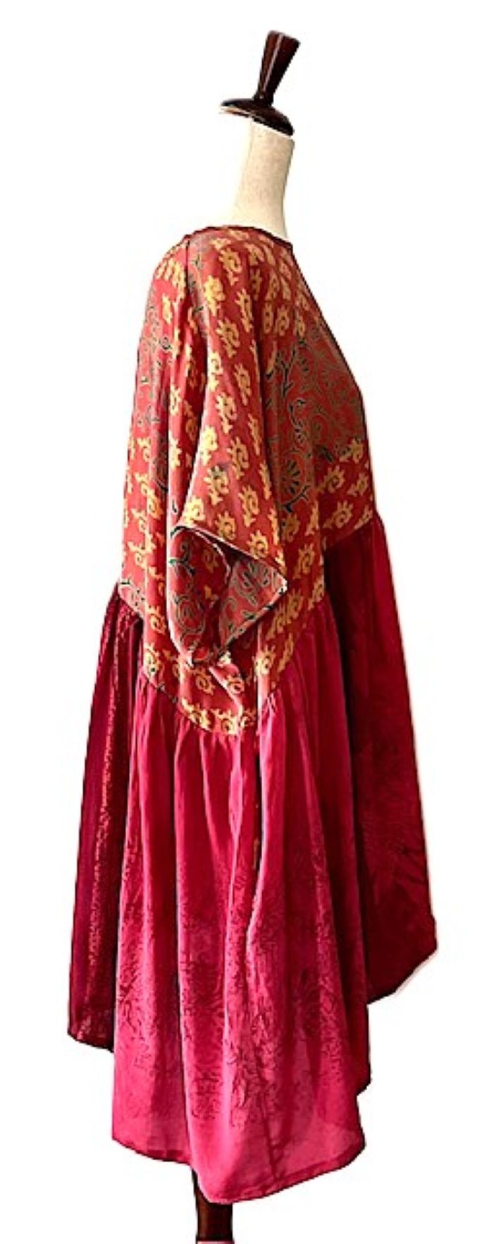 Kantha Bae Silk Daydreamer Mini Dress (Chatreuse)