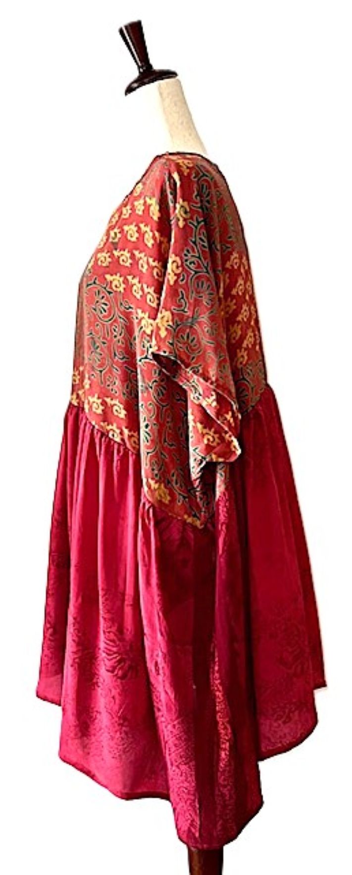 Kantha Bae Silk Daydreamer Mini Dress (Chatreuse)