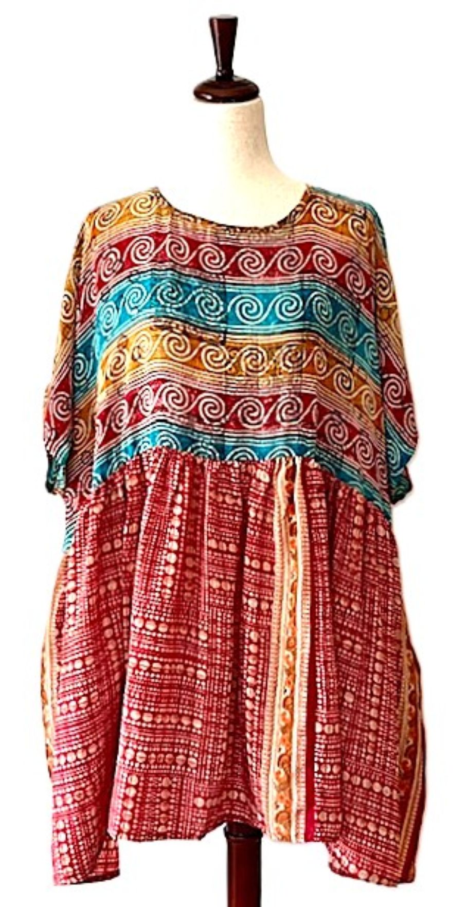 Kantha Bae Silk Daydreamer Mini Dress (Stripe)