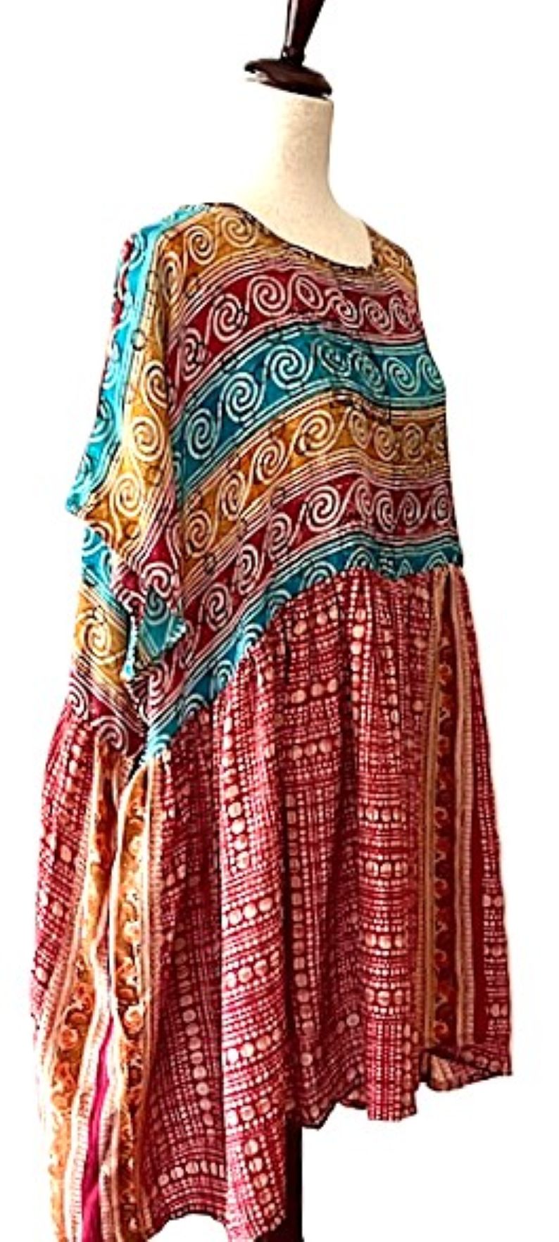Kantha Bae Silk Daydreamer Mini Dress (Stripe)