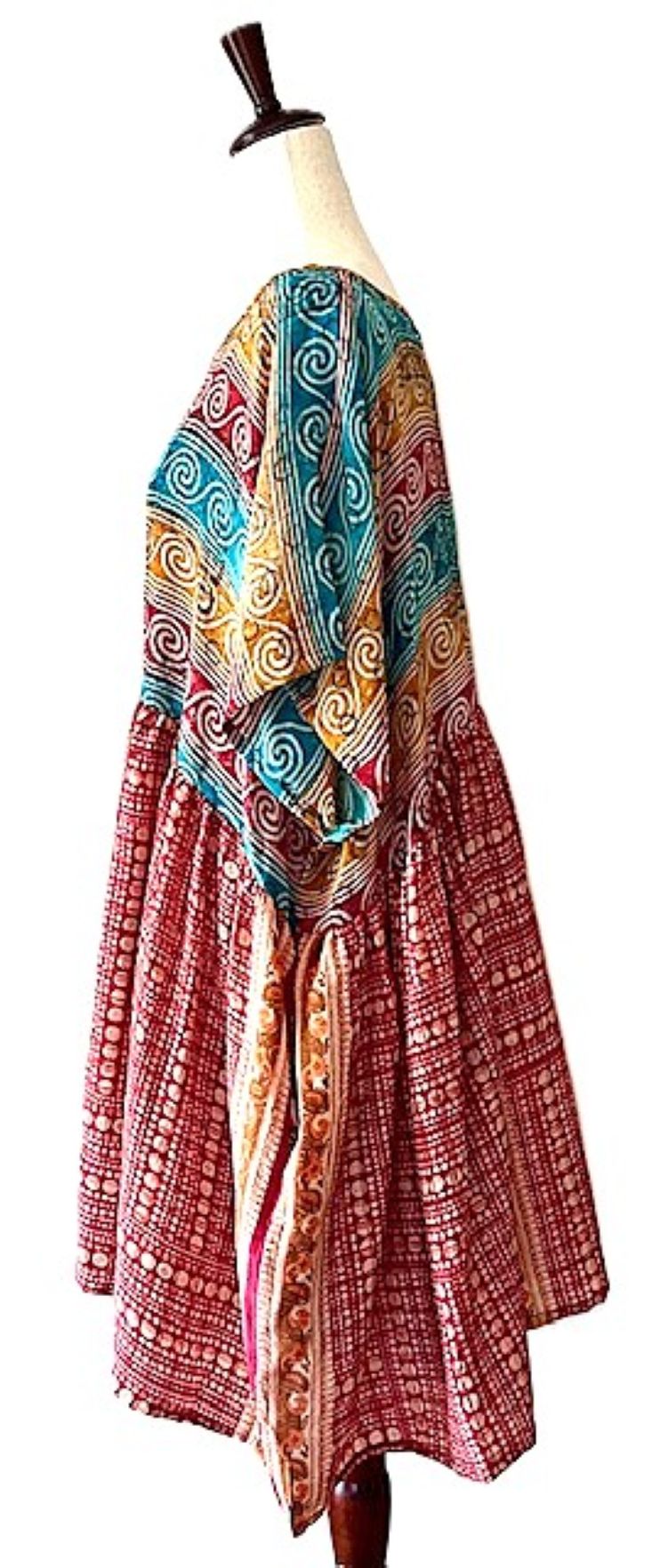 Kantha Bae Silk Daydreamer Mini Dress (Stripe)