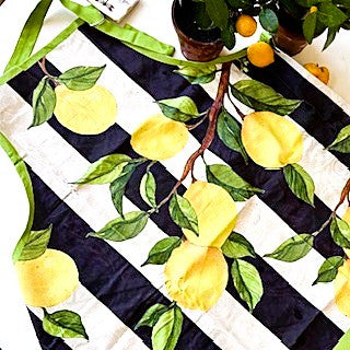 Life Dealing You Lemons? Lucky you!  Full Apron Tea Towels Set. Tablecloth And Napkins.