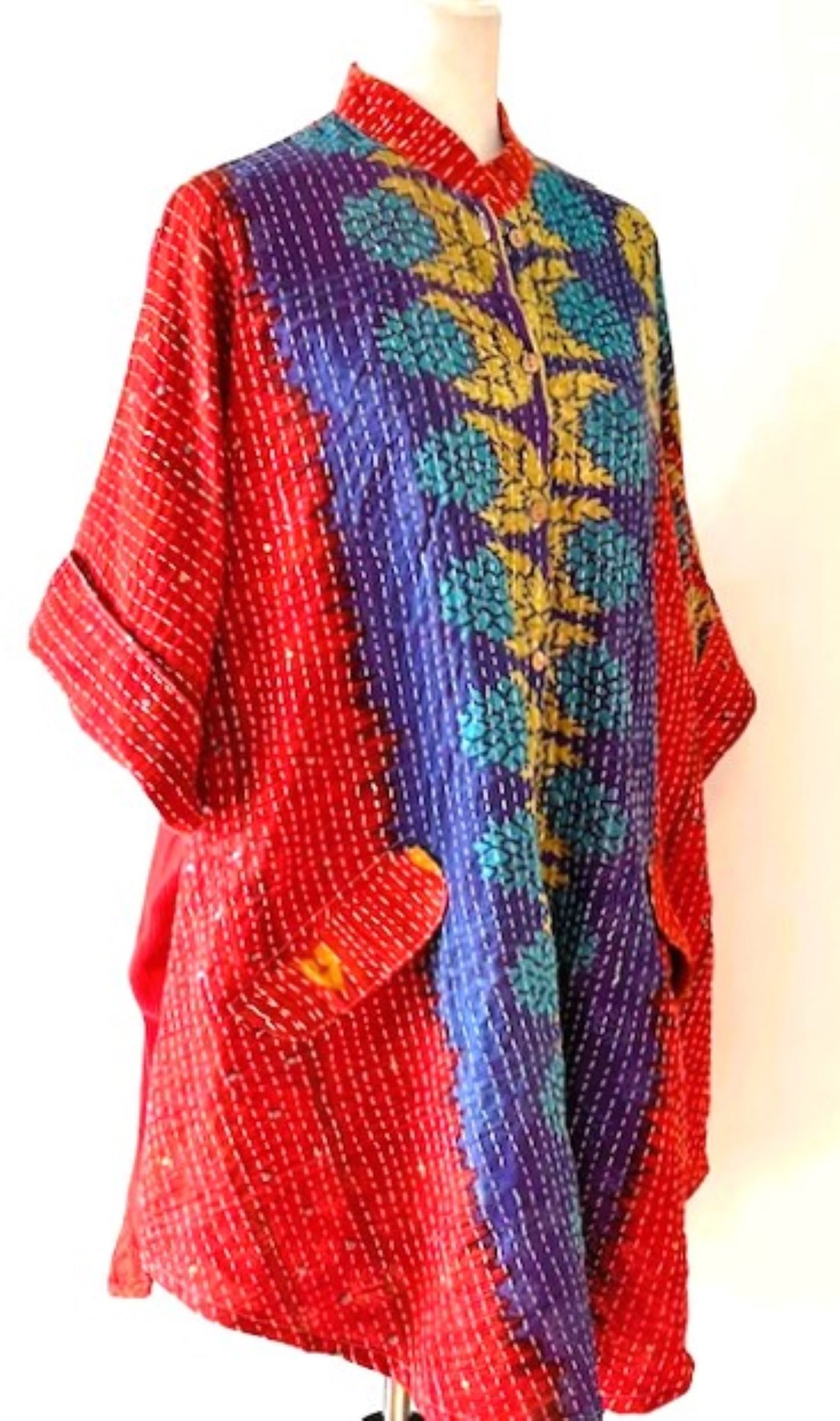 Kantha Bae Free To Be Tunic: Always A Best Seller (Red and Royal)