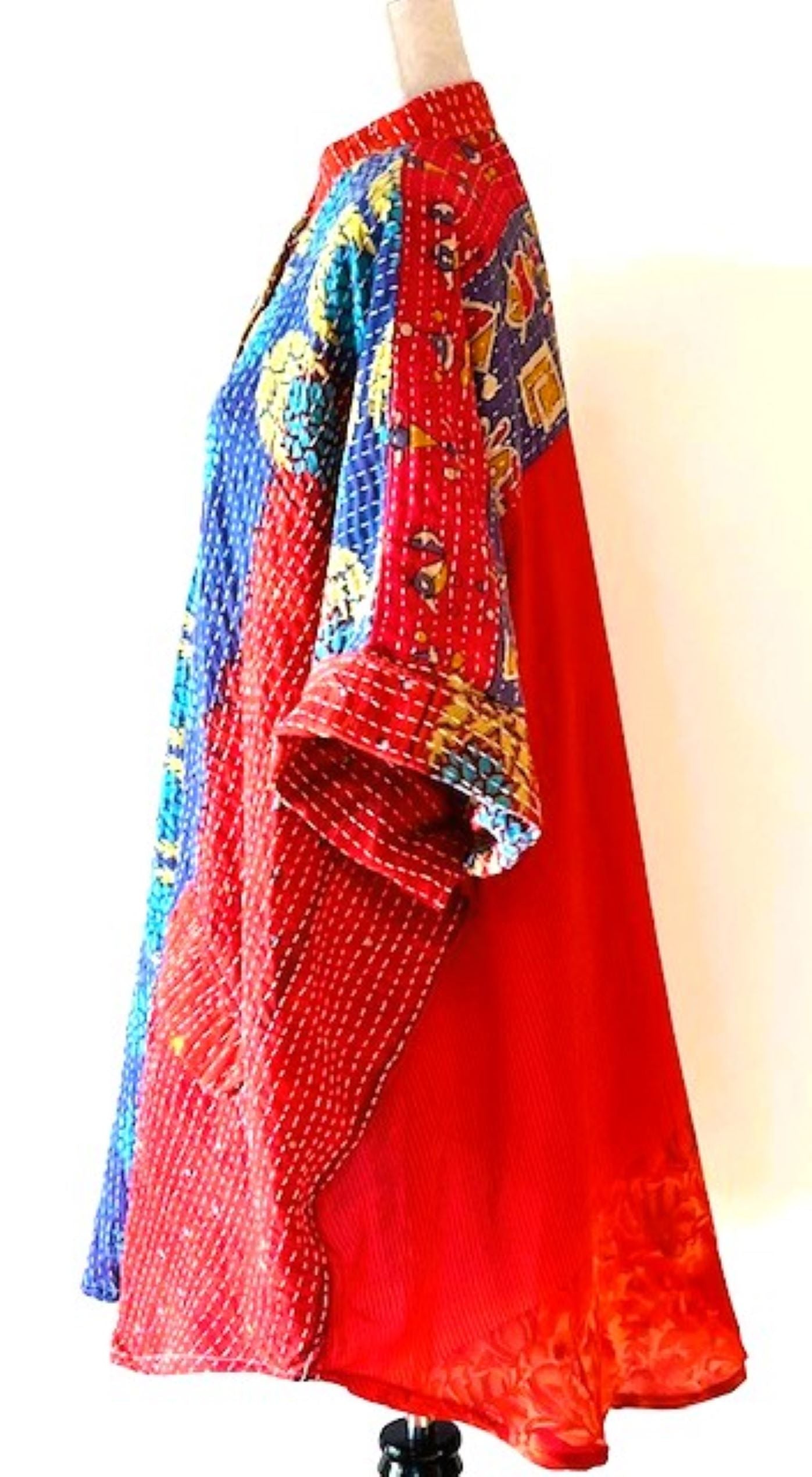 Kantha Bae Free To Be Tunic: Always A Best Seller (Red and Royal)