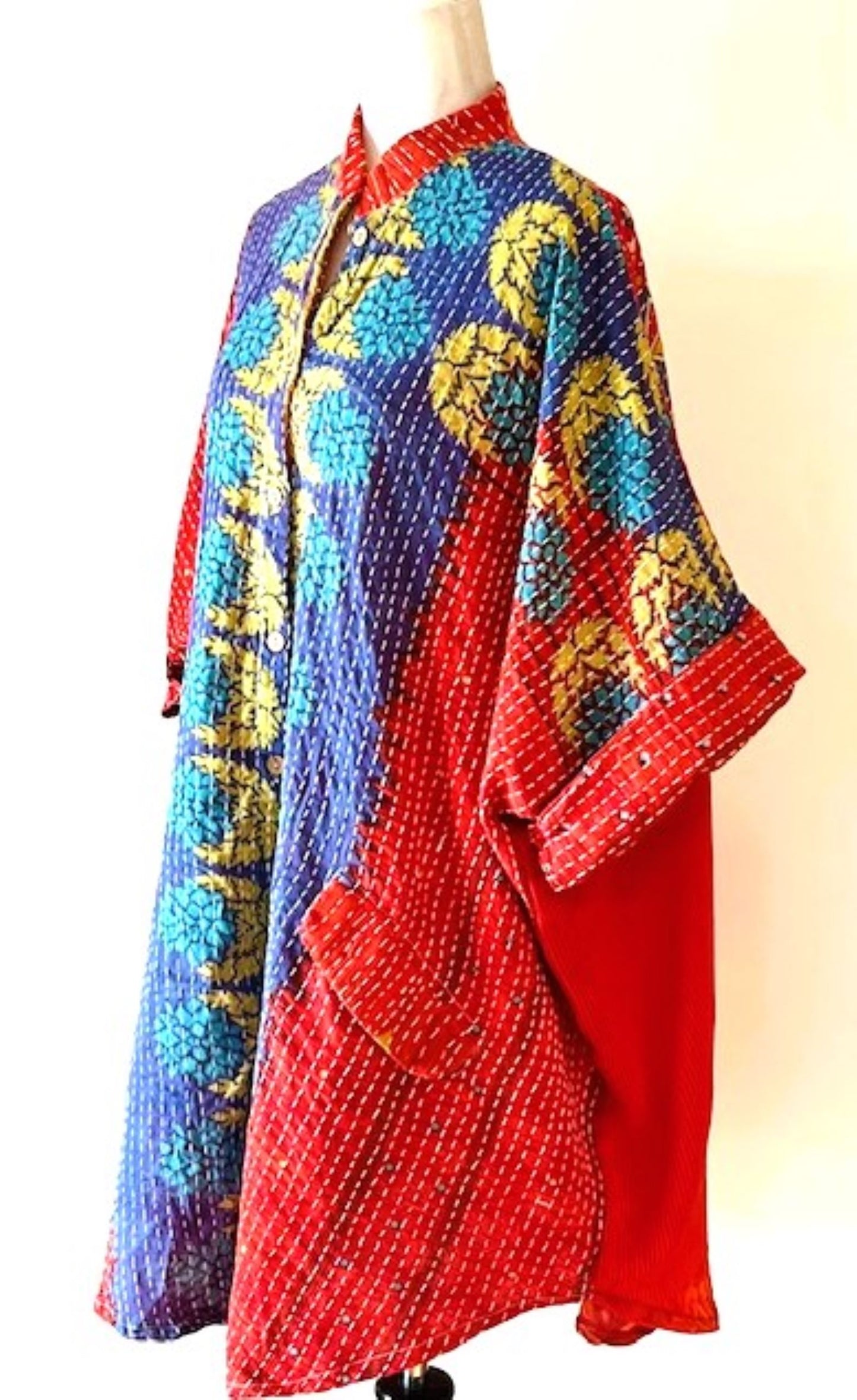 Kantha Bae Free To Be Tunic: Always A Best Seller (Red and Royal)