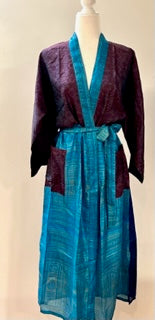 Lightweight Silk Kimono For Resort or Spa (Purple)