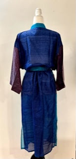 Lightweight Silk Kimono For Resort or Spa (Purple)