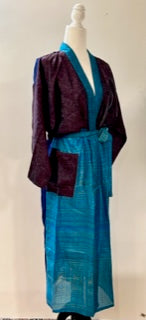 Lightweight Silk Kimono For Resort or Spa (Purple)