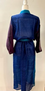 Lightweight Silk Kimono For Resort or Spa (Purple)