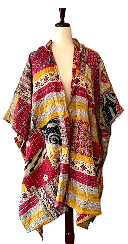 Kantha Bae Wanderlust Poncho. (Patterns)