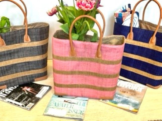 Stylish Raffia Beach Tote Bags In 3 Different Colors