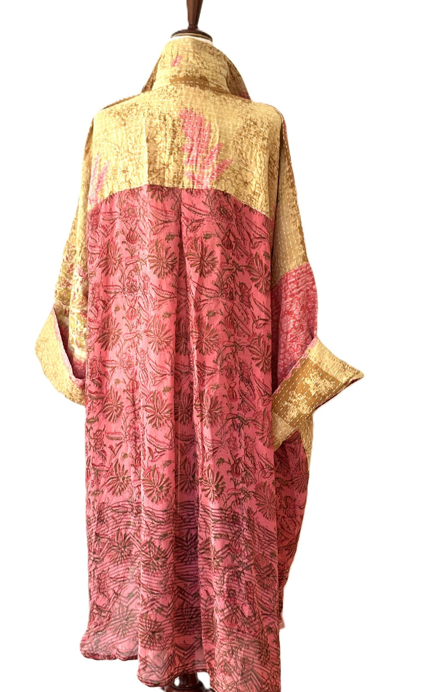 Pareo Kantha Free To Be Longsleeve Maxi. Everyone's Favorite.(Pastel)