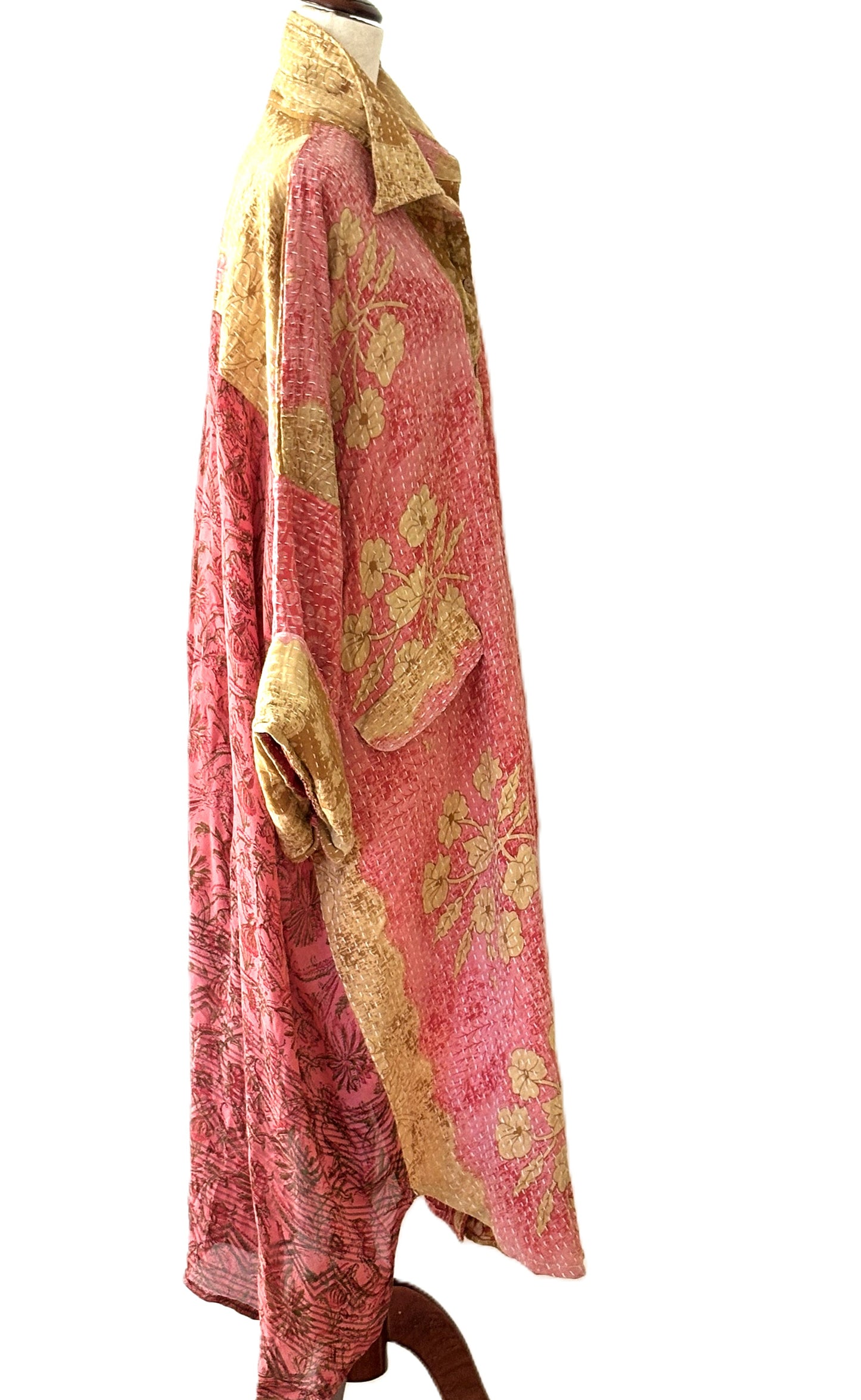 Pareo Kantha Free To Be Longsleeve Maxi. Everyone's Favorite.(Pastel)