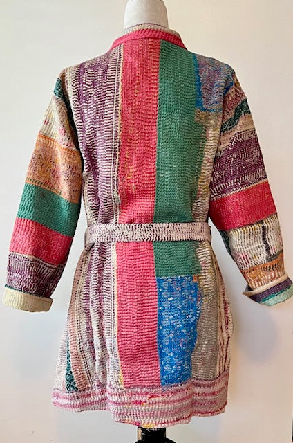 Mixed Print Patchwork Kimono Jacket Is Complex And Luxe