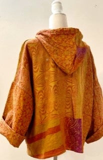 New Style Kantha Cropped Shacket Jacket (Carmel)