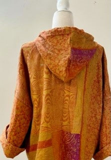 New Style Kantha Cropped Shacket Jacket (Carmel)