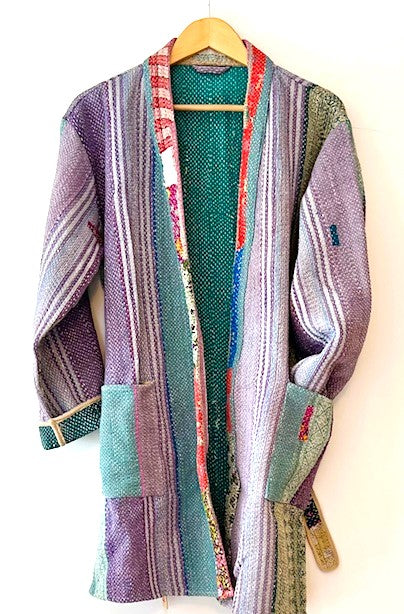 Specialty Collection: Designer Patchwork Hand Embroidered Jacket Fully Reversible. Bold