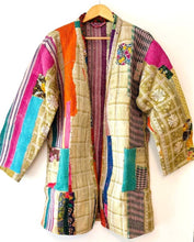 New Style Kantha Cropped Shacket Jacket (Orange)