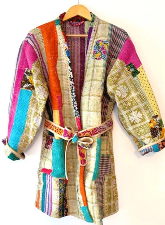 Specialty Collection: Designer Patchwork Hand Embroidered Jacket Fully Reversible. Perfection