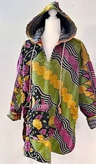 Throw and Go Hoodies Redefine Kantha: A Fashion Must. (Purple)