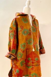 Throw and Go Hoodies Redefine Kantha: A Fashion Must. (Peach)