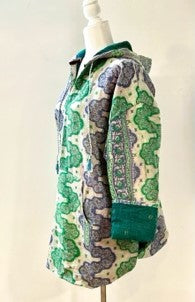 Throw and Go Hoodies Redefine Kantha: A Fashion Must. (Blue)