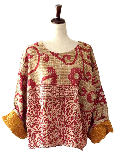 Pareo Kantha Wanderer Pocket Crop Top (Bronze)