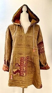 Throw and Go Hoodies Redefine Kantha: A Fashion Must. (Beige)