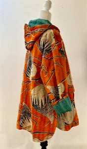 Throw and Go Hoodies Redefine Kantha: A Fashion Must. (Orange)